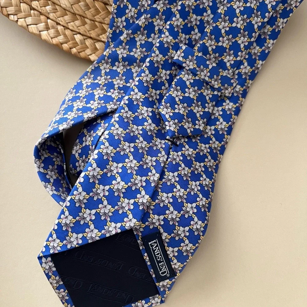 Blue‎ Floral Men's Tie
